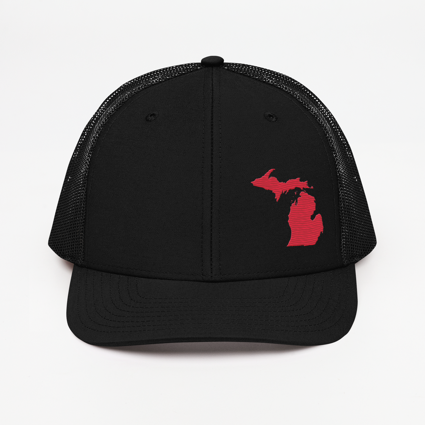 Michigan Vintage Trucker Hat | Lighthouse Red Outline