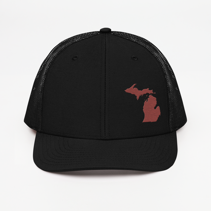 Michigan Vintage Trucker Hat | Ore Dock Red Outline