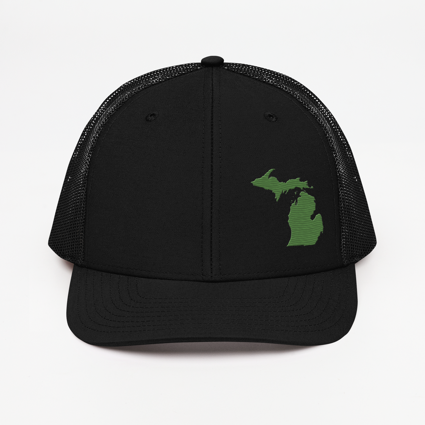 Michigan Vintage Trucker Hat | Pine Green Outline