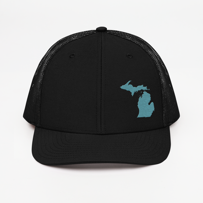 Michigan Vintage Trucker Hat | Huron Blue Outline