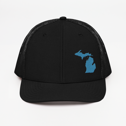 Michigan Vintage Trucker Hat | Traverse Blue Outline