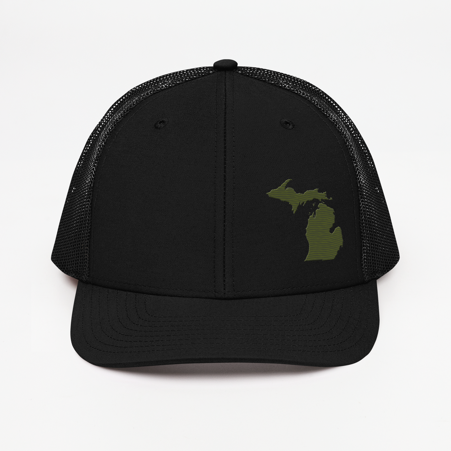 Michigan Vintage Trucker Hat | Army Green Outline