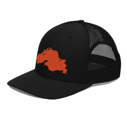 Lake Superior Vintage Trucker Hat | Maple Leaf Orange