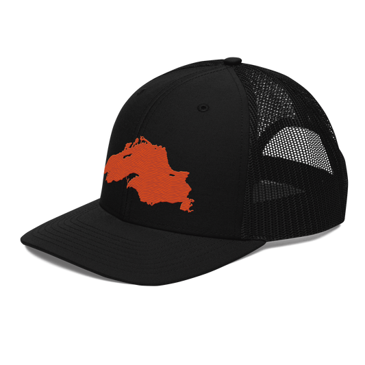 Lake Superior Vintage Trucker Hat | Maple Leaf Orange