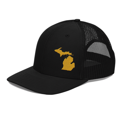 Michigan Vintage Trucker Hat | Gold Outline