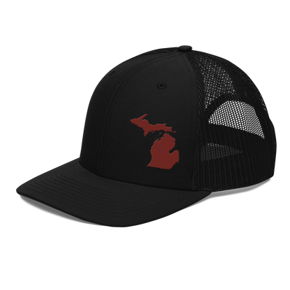 Michigan Vintage Trucker Hat | Cherryland Red Outline