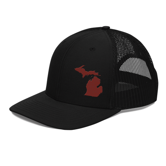 Michigan Vintage Trucker Hat | Cherryland Red Outline