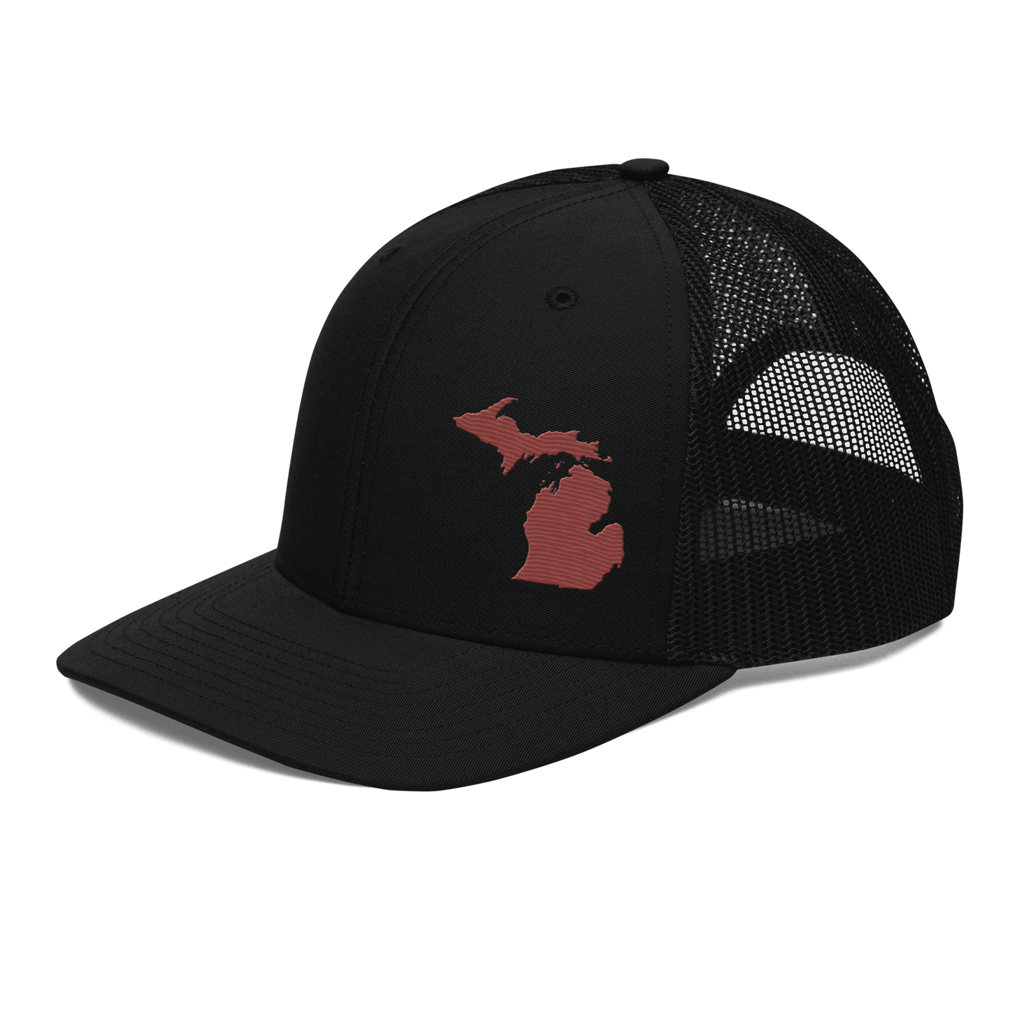 Michigan Vintage Trucker Hat | Ore Dock Red Outline