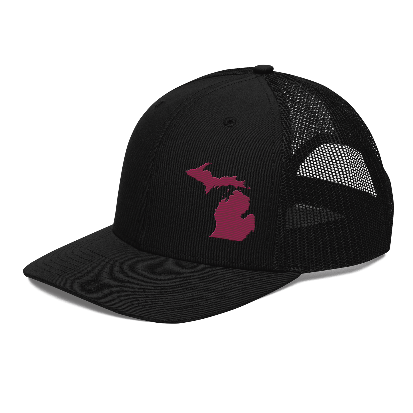 Michigan Vintage Trucker Hat | Ruby Red Outline