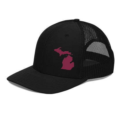 Michigan Vintage Trucker Hat | Ruby Red Outline