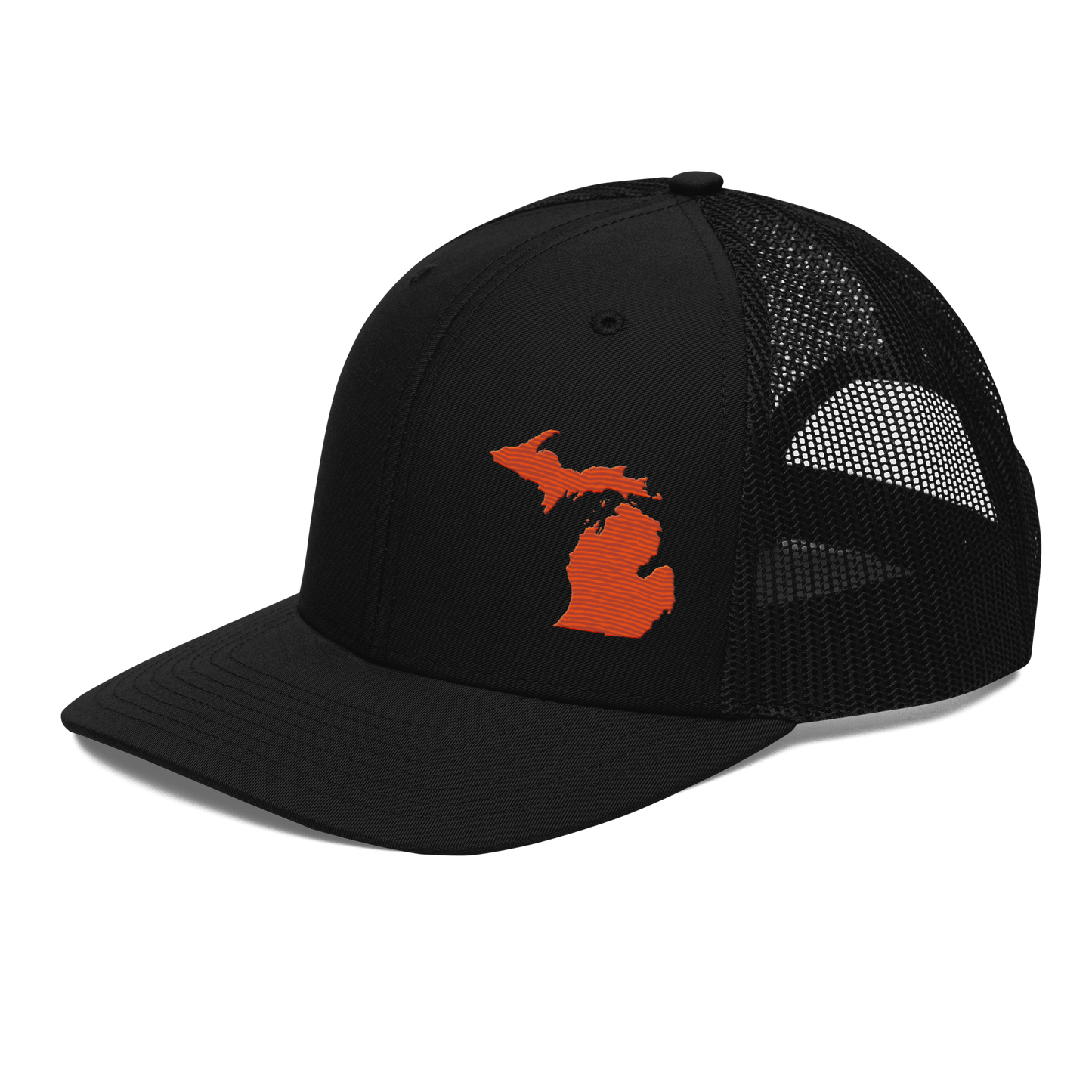 Michigan Vintage Trucker Hat | Maple Leaf Orange Outline