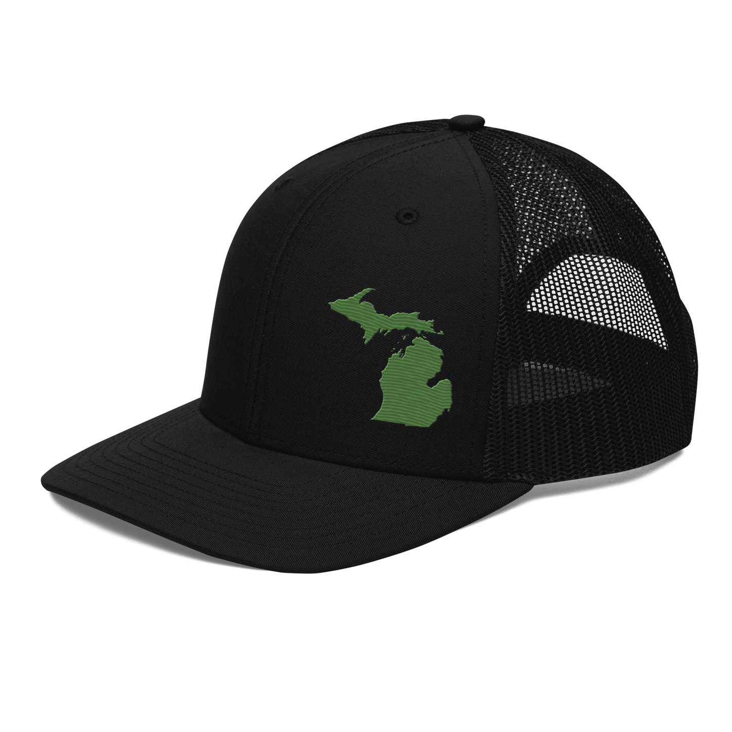 Michigan Vintage Trucker Hat | Pine Green Outline