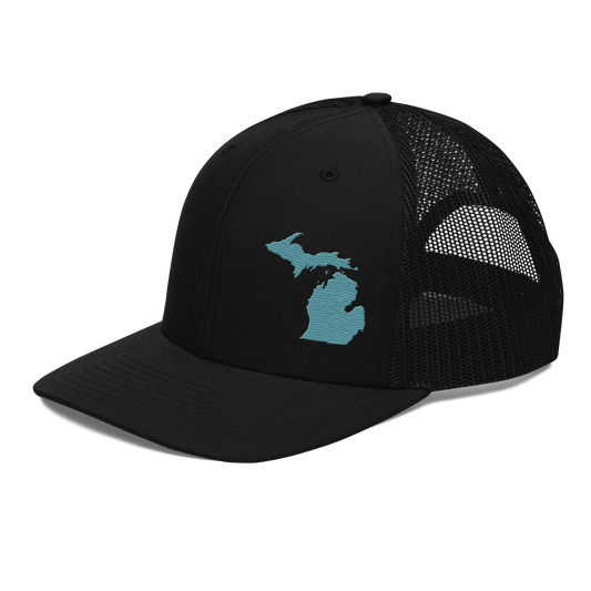 Michigan Vintage Trucker Hat | Huron Blue Outline