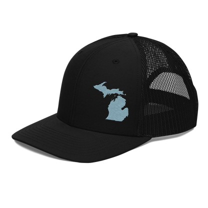 Michigan Vintage Trucker Hat | Opal Blue Outline