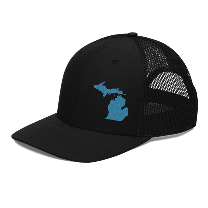 Michigan Vintage Trucker Hat | Traverse Blue Outline