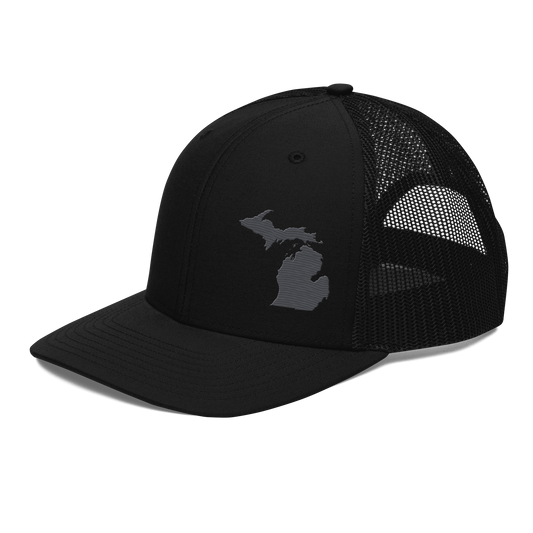 Michigan Vintage Trucker Hat | Iron Ore Grey Outline