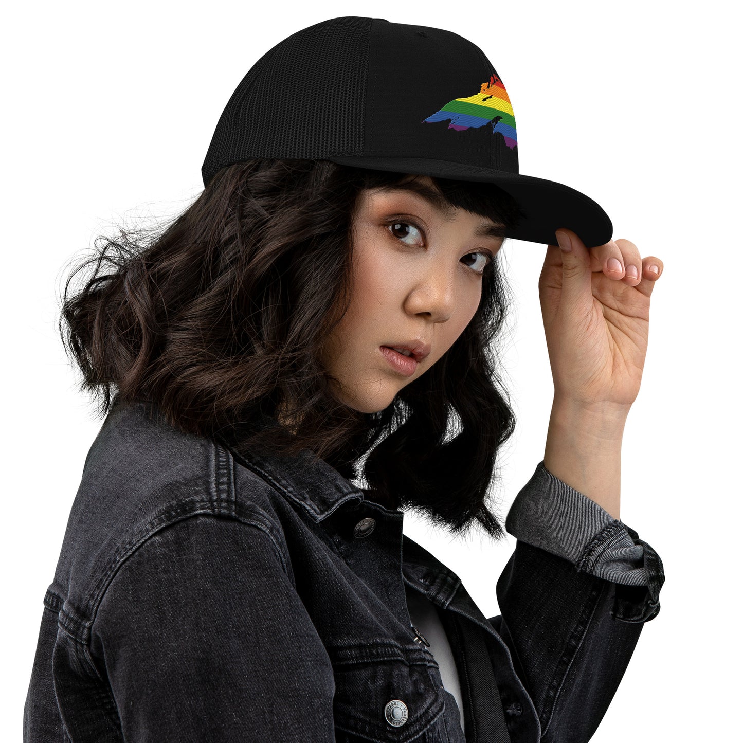 Lake Superior Vintage Trucker Hat | Rainbow Pride Edition