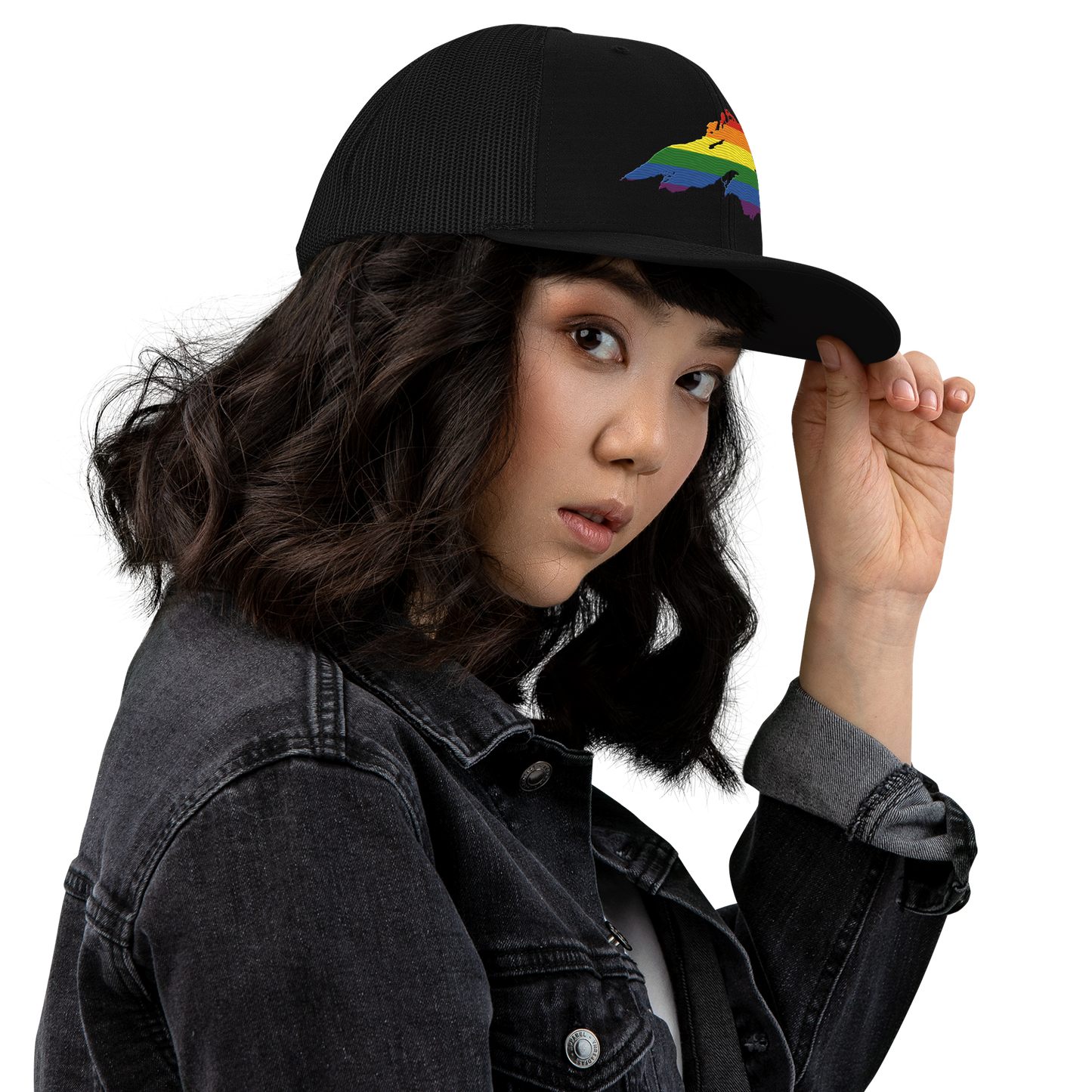 Lake Superior Vintage Trucker Hat | Rainbow Pride Edition