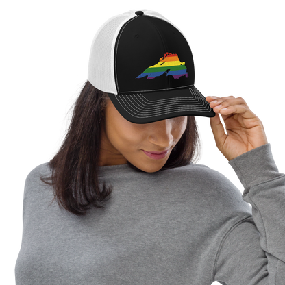 Lake Superior Vintage Trucker Hat | Rainbow Pride Edition