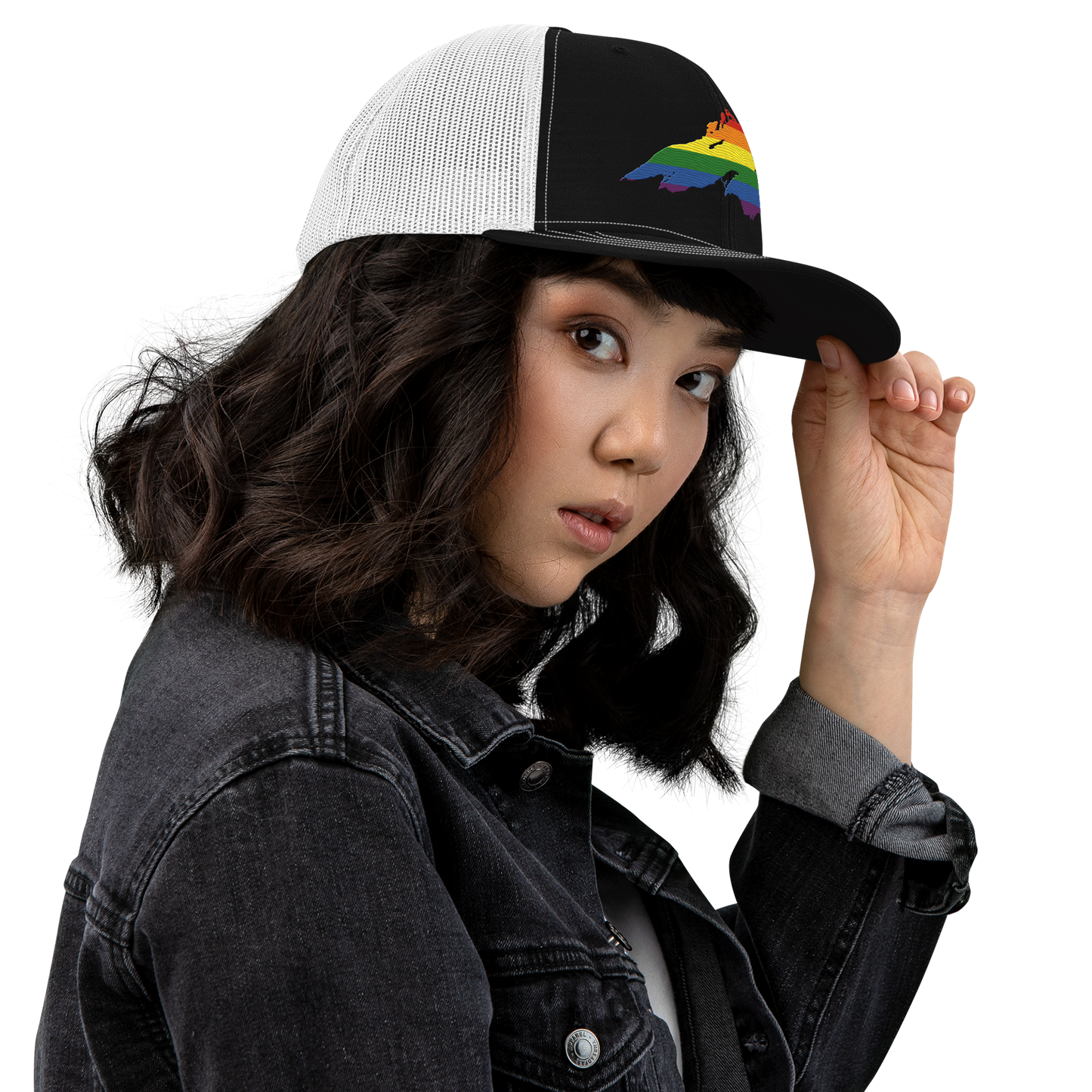 Lake Superior Vintage Trucker Hat | Rainbow Pride Edition