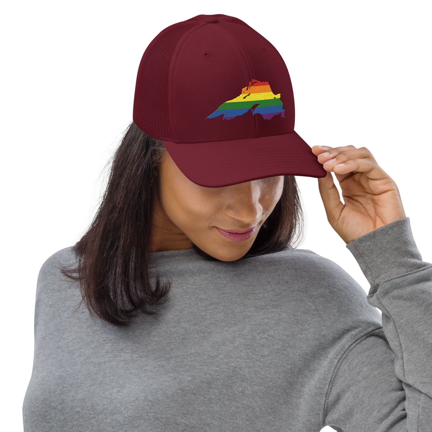 Lake Superior Vintage Trucker Hat | Rainbow Pride Edition