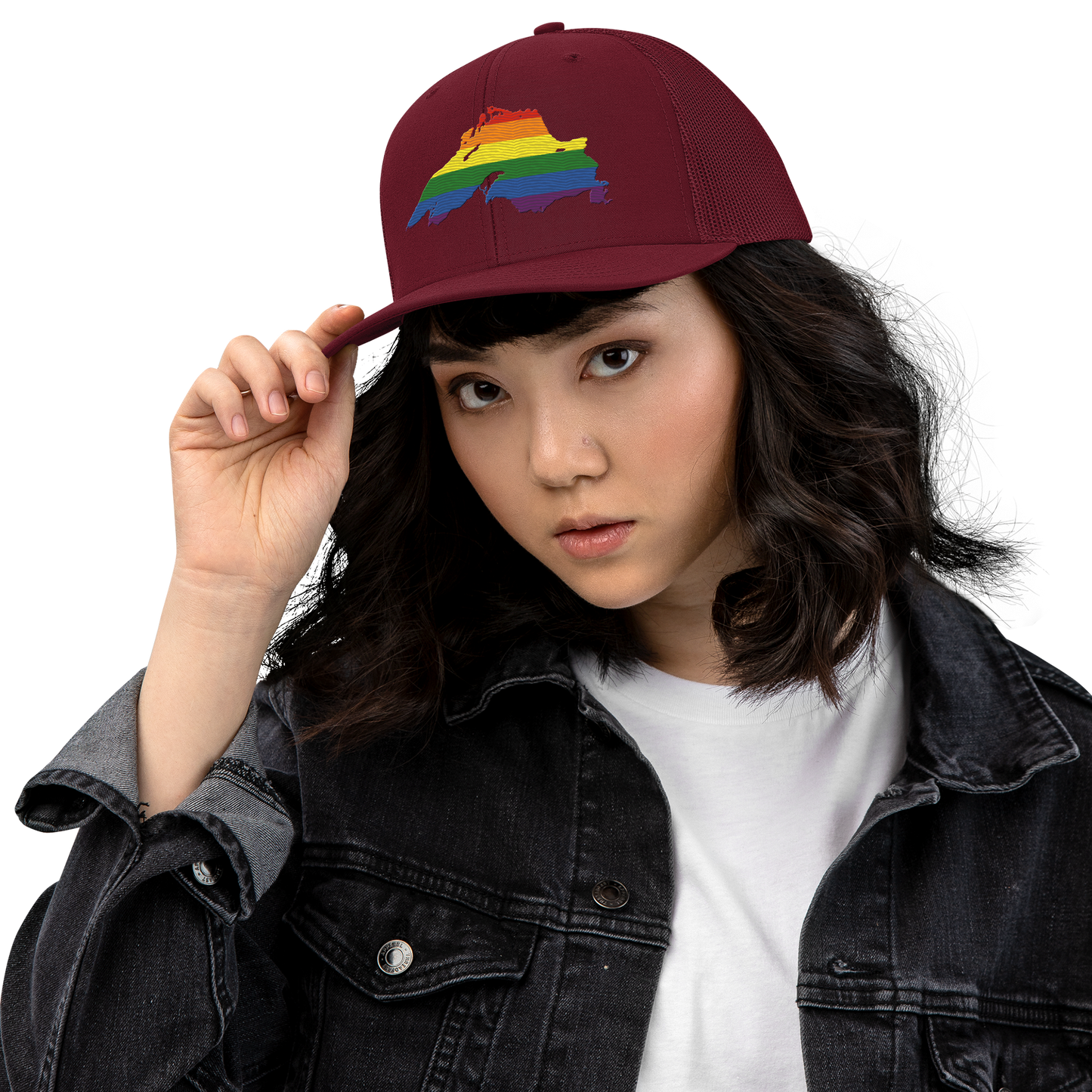 Lake Superior Vintage Trucker Hat | Rainbow Pride Edition