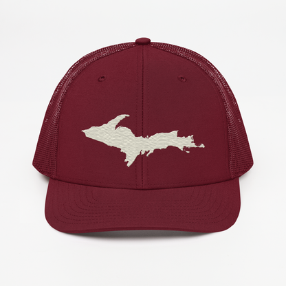 Upper Peninsula Vintage Trucker Hat | Ivory White