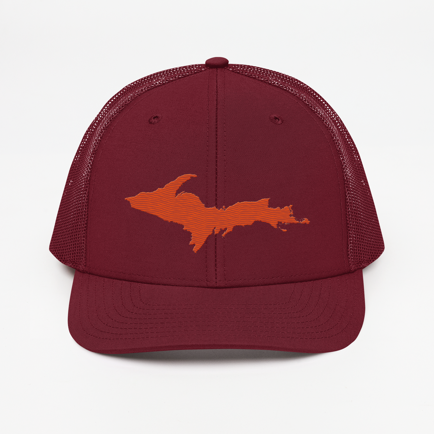 Upper Peninsula Vintage Trucker Hat | Maple Leaf Orange