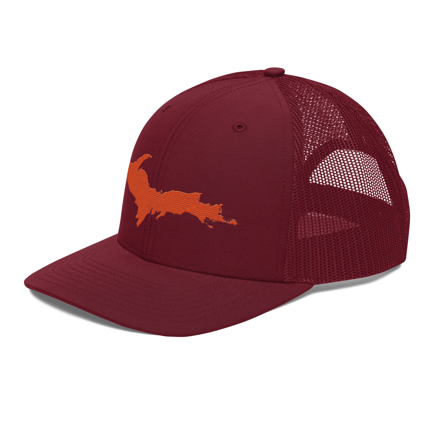 Upper Peninsula Vintage Trucker Hat | Maple Leaf Orange