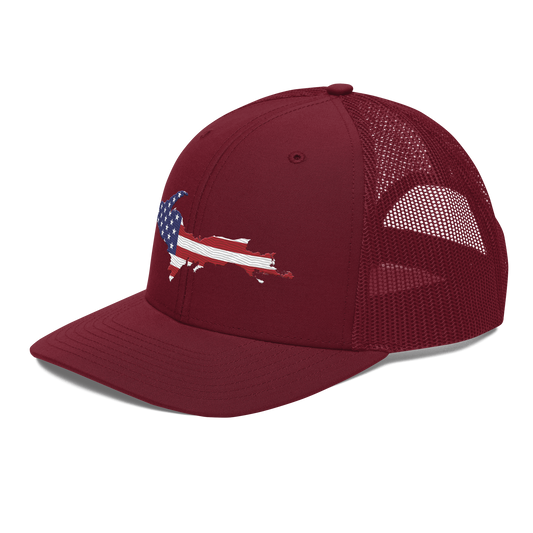 Upper Peninsula Vintage Trucker Hat | Patriotic Edition