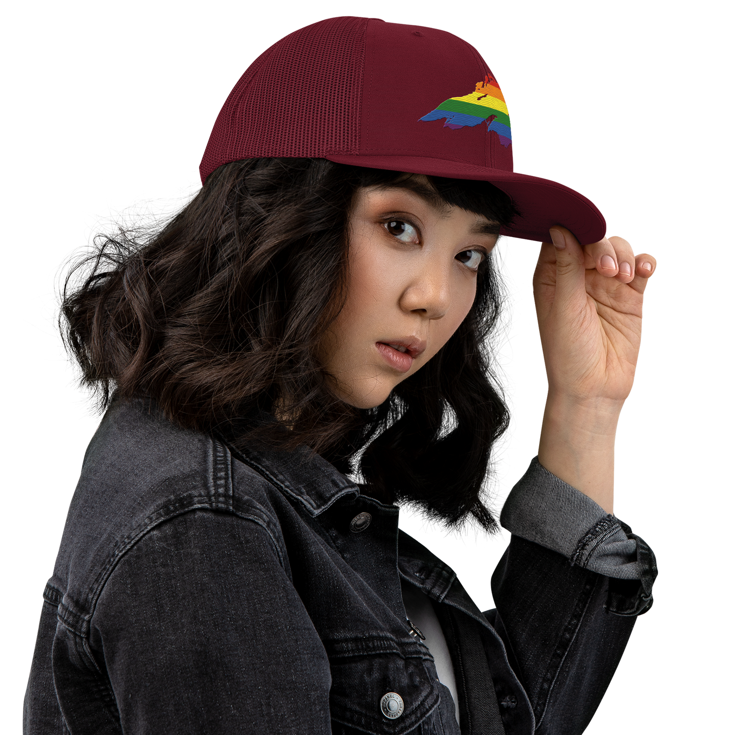 Lake Superior Vintage Trucker Hat | Rainbow Pride Edition