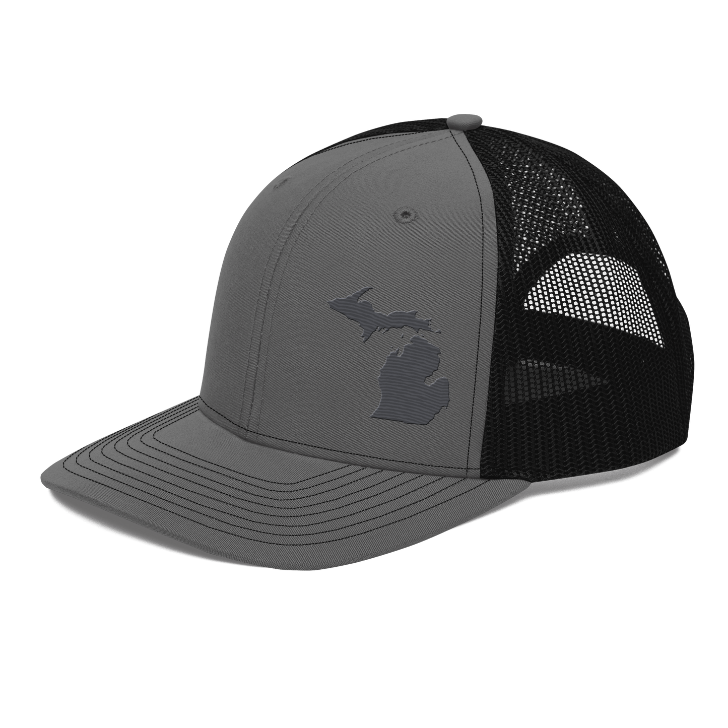 Michigan Vintage Trucker Hat | Iron Ore Grey Outline