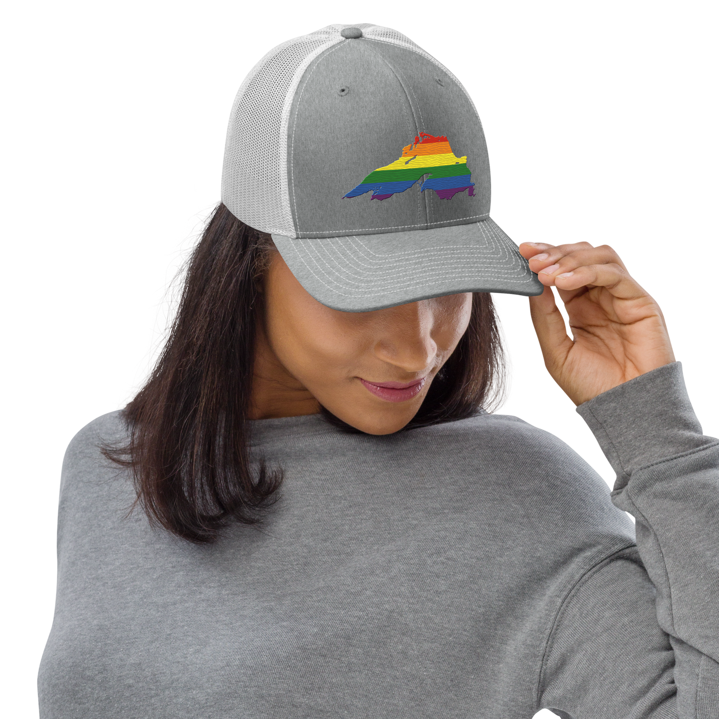 Lake Superior Vintage Trucker Hat | Rainbow Pride Edition