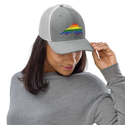 Lake Superior Vintage Trucker Hat | Rainbow Pride Edition