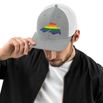 Lake Superior Vintage Trucker Hat | Rainbow Pride Edition