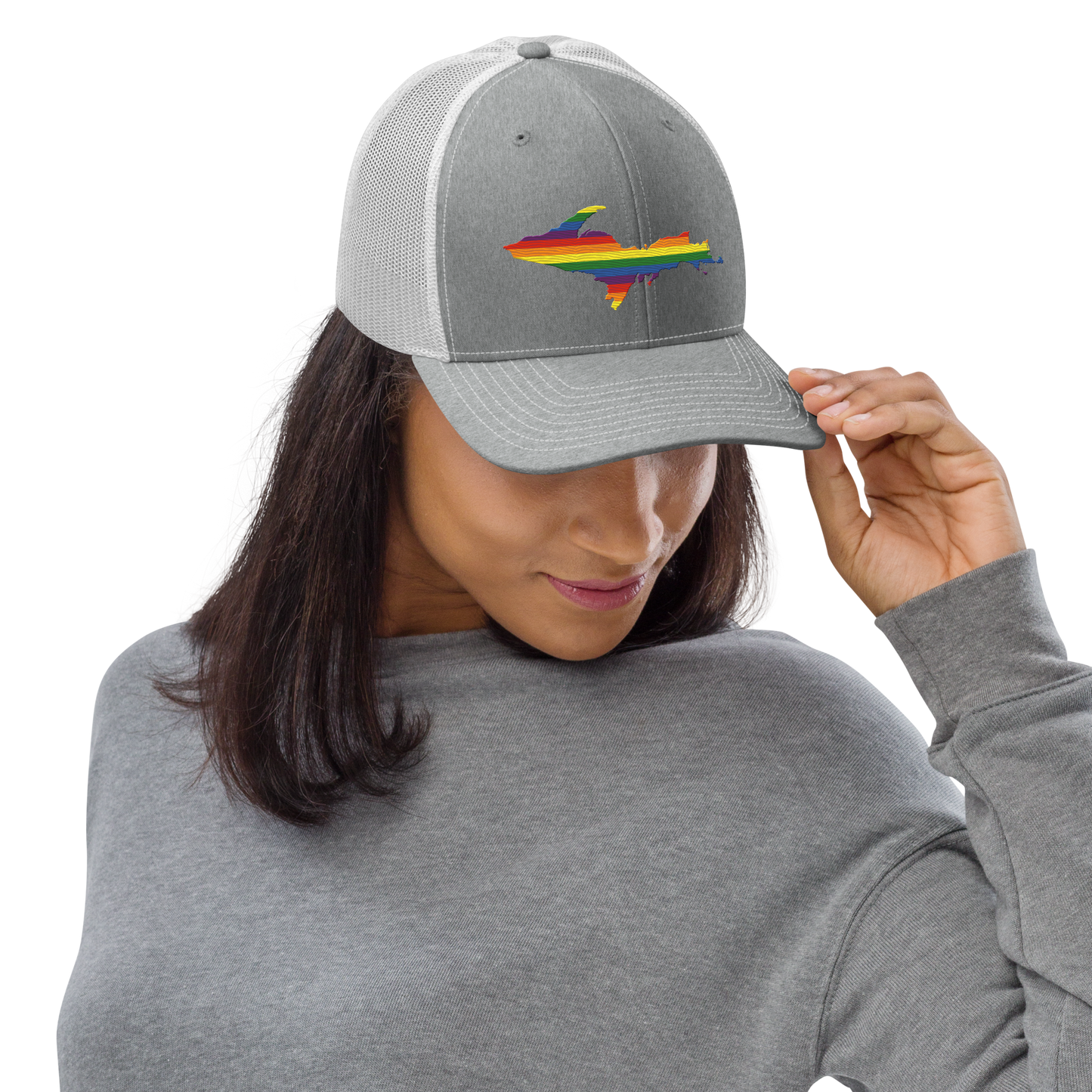 Upper Peninsula Vintage Trucker Hat | Rainbow Pride Edition