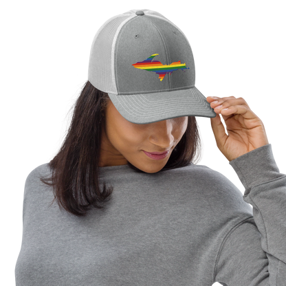 Upper Peninsula Vintage Trucker Hat | Rainbow Pride Edition