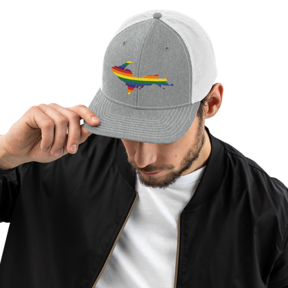 Upper Peninsula Vintage Trucker Hat | Rainbow Pride Edition