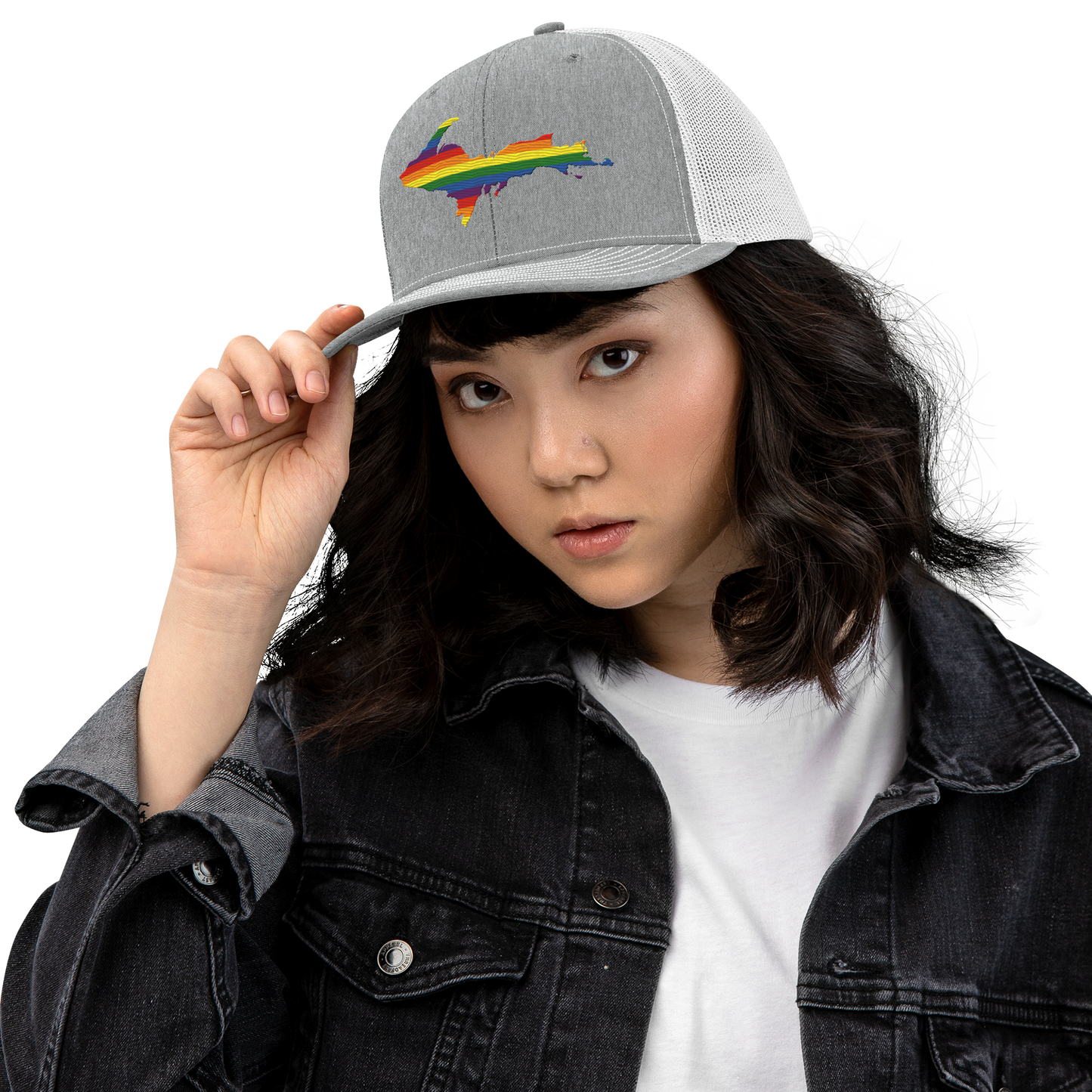 Upper Peninsula Vintage Trucker Hat | Rainbow Pride Edition