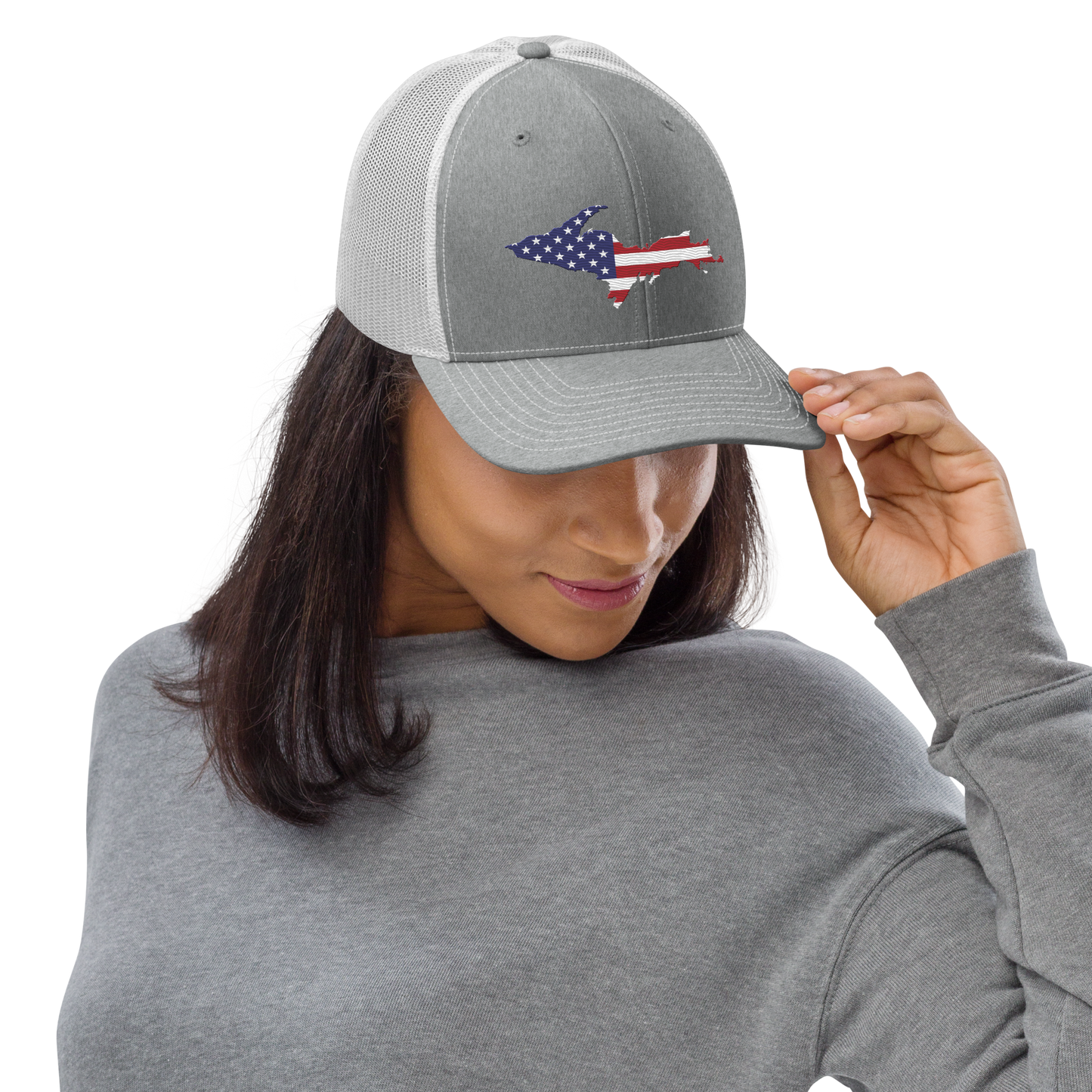 Upper Peninsula Vintage Trucker Hat | Patriotic Edition