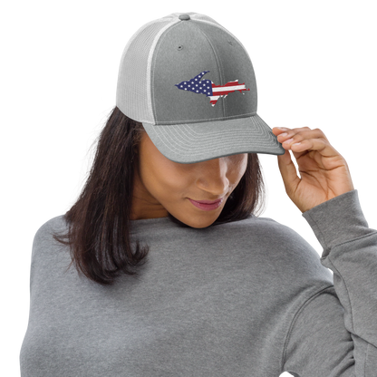 Upper Peninsula Vintage Trucker Hat | Patriotic Edition