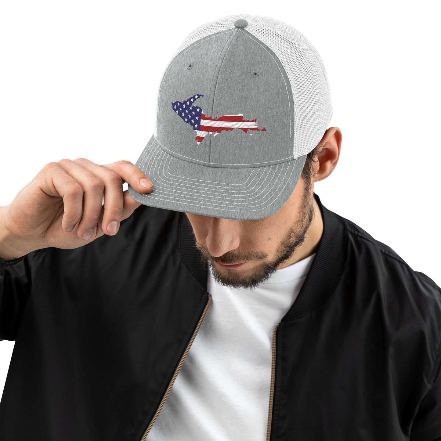 Upper Peninsula Vintage Trucker Hat | Patriotic Edition