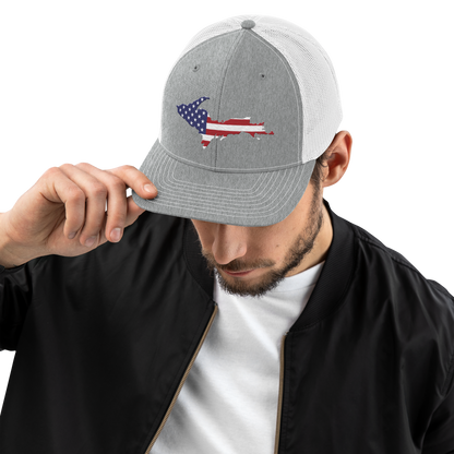 Upper Peninsula Vintage Trucker Hat | Patriotic Edition