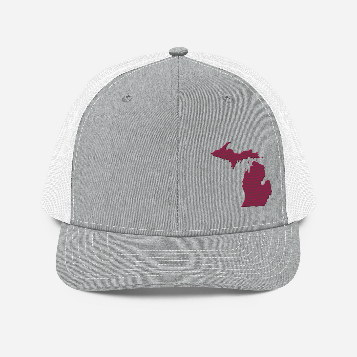 Michigan Vintage Trucker Hat | Ruby Red Outline