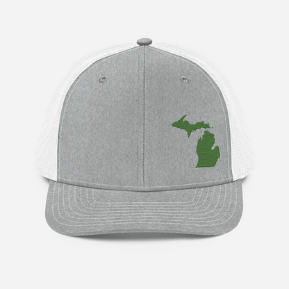 Michigan Vintage Trucker Hat | Pine Green Outline