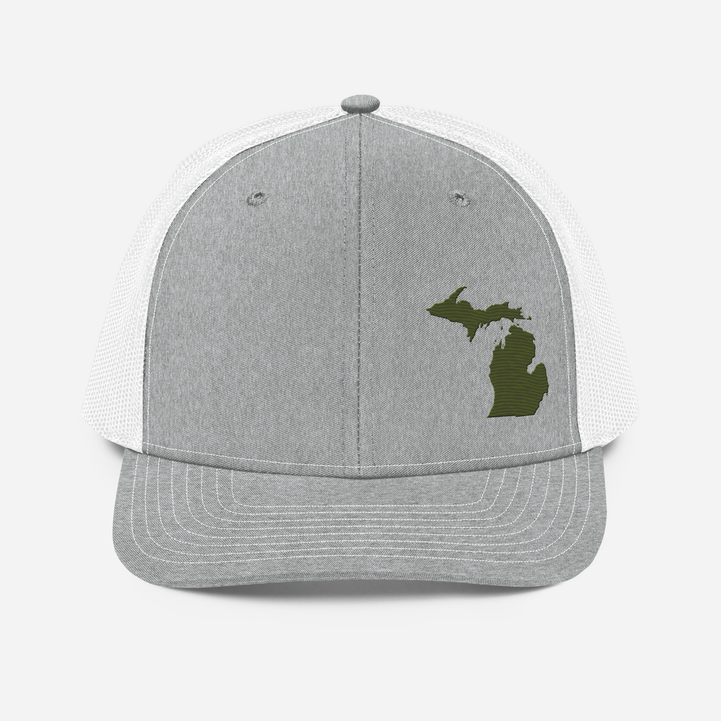 Michigan Vintage Trucker Hat | Army Green Outline