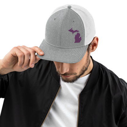 Michigan Vintage Trucker Hat | Plum Outline