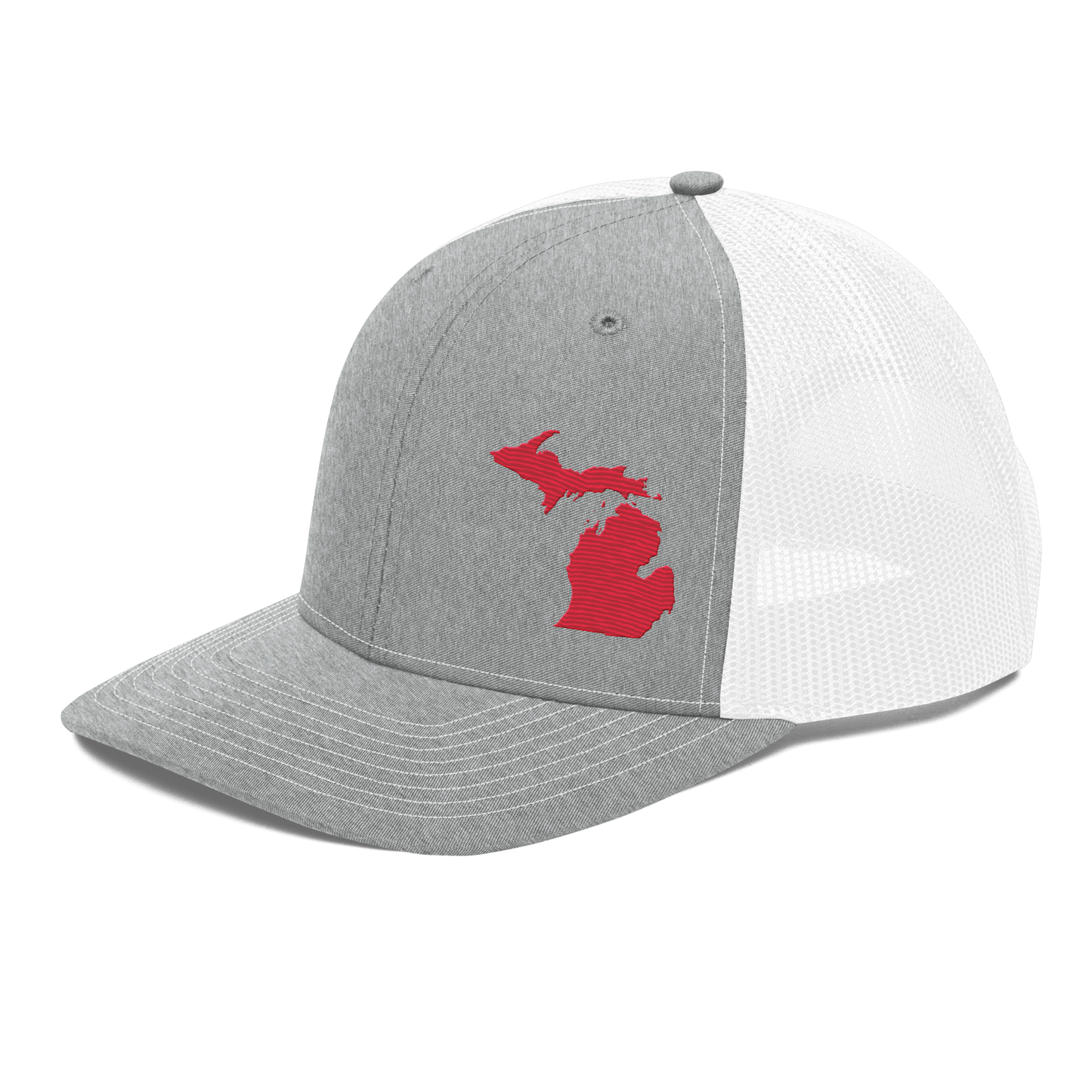 Michigan Vintage Trucker Hat | Lighthouse Red Outline