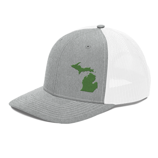 Michigan Vintage Trucker Hat | Pine Green Outline