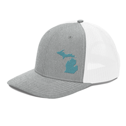 Michigan Vintage Trucker Hat | Huron Blue Outline